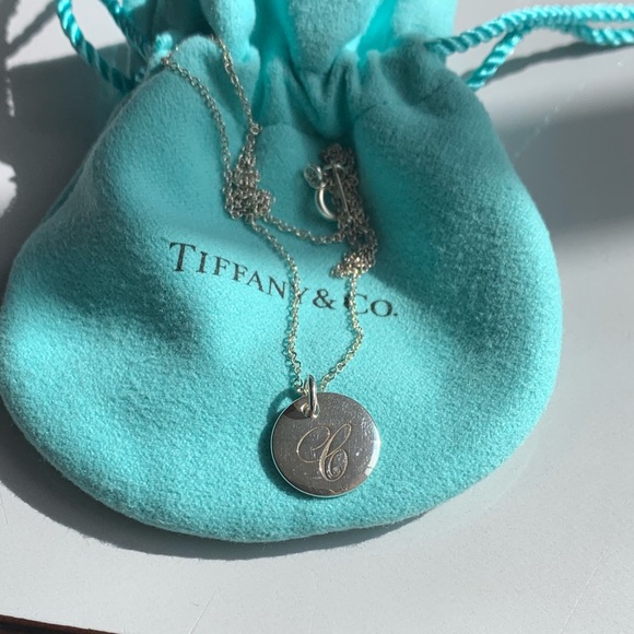 Tiffany Co Letter C Initial Necklace 